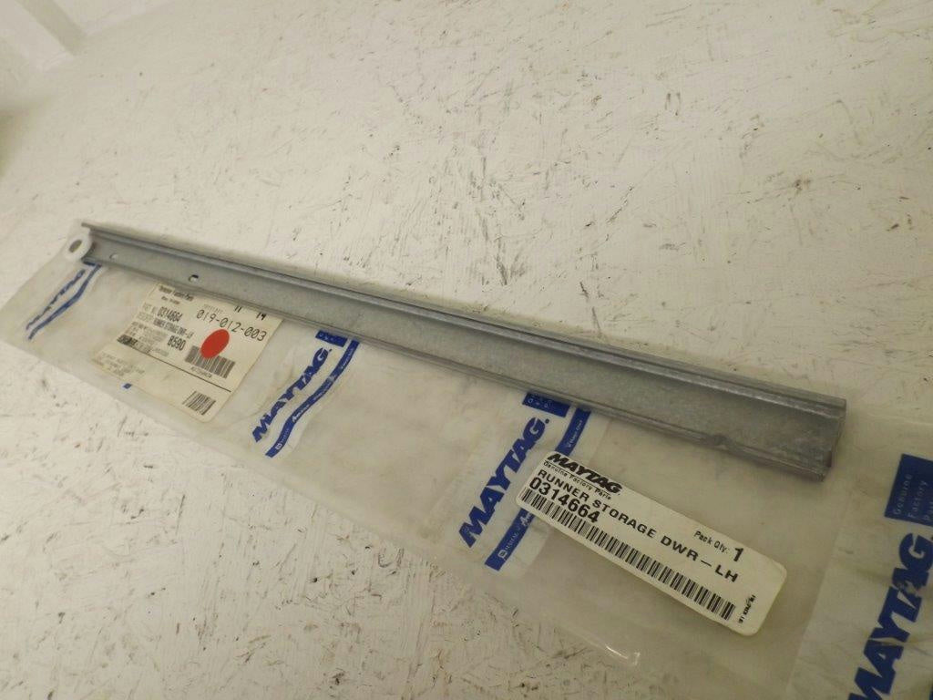 MAYTAG WHIRLPOOL STOVE 0314664 STORAGE DRAWER RUNNER NEW MAYTAG WHIRLPOOL STOVE 0314664 STORAGE DRAWER RUNNER NEW